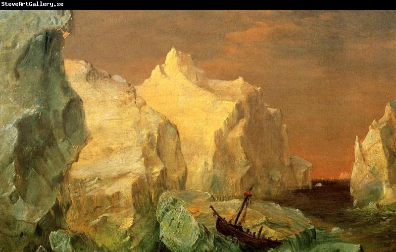 Frederic Edwin Church Icebergs and Wreck in Sunset